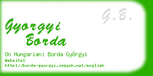 gyorgyi borda business card