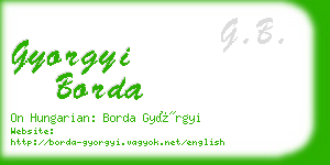 gyorgyi borda business card